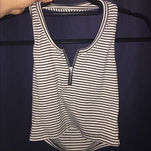 Papaya striped halter crop top